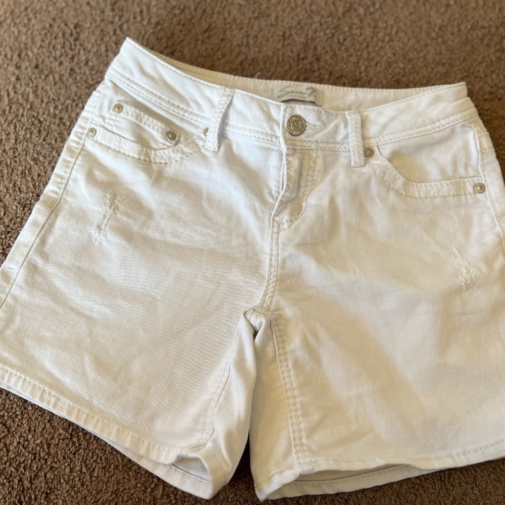 Seven white denim shorts